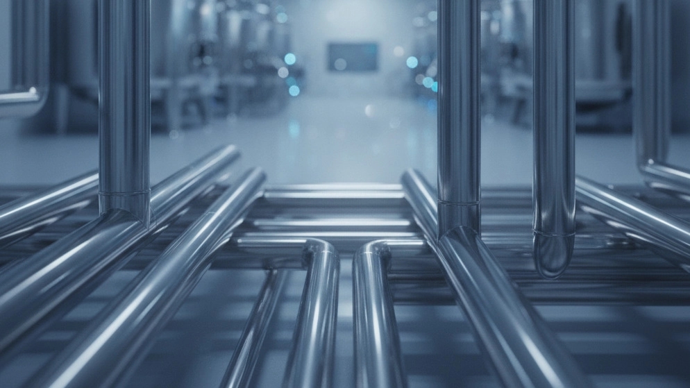 Polishing of steel pipes for the pharmaceutical industry